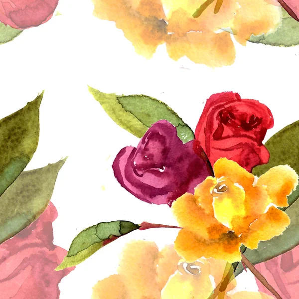 Kwiatowy wzór z różami — Wektor stockowy