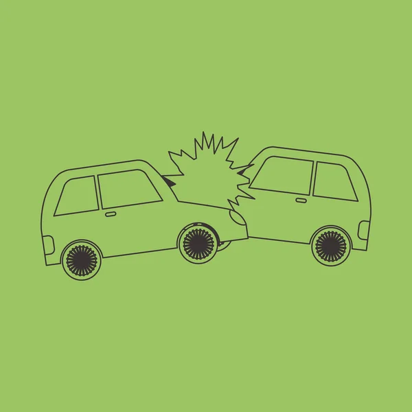 2 台の車の事故 — ストックベクタ