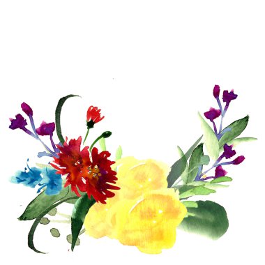 Çiçek açan parlak kır çiçekleri