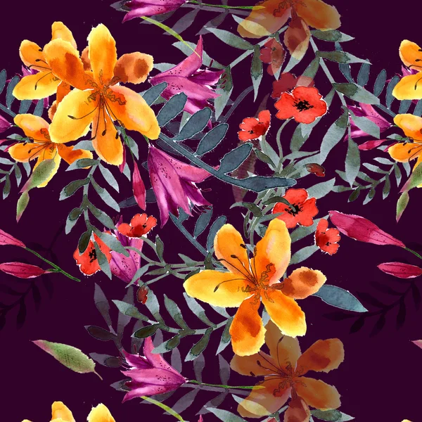 明亮的五颜六色的野花 — 图库照片