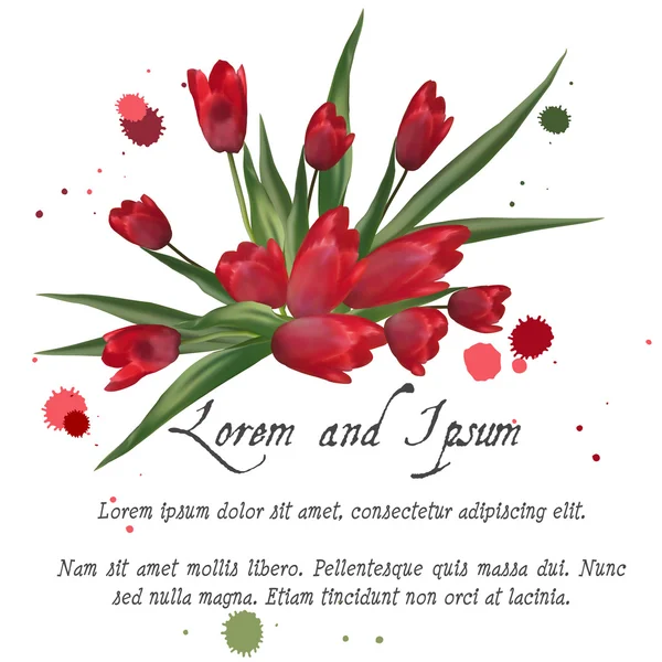 Patrón con tulipanes florecientes — Archivo Imágenes Vectoriales