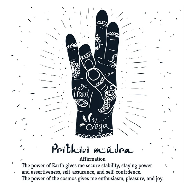 Prithivi 手印手 — 图库矢量图片
