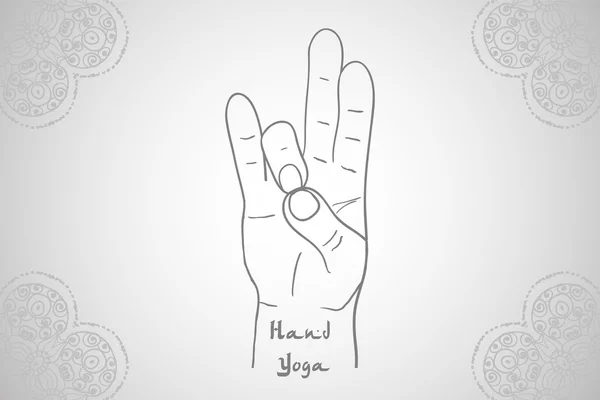 Main de Prithivi mudra — Image vectorielle