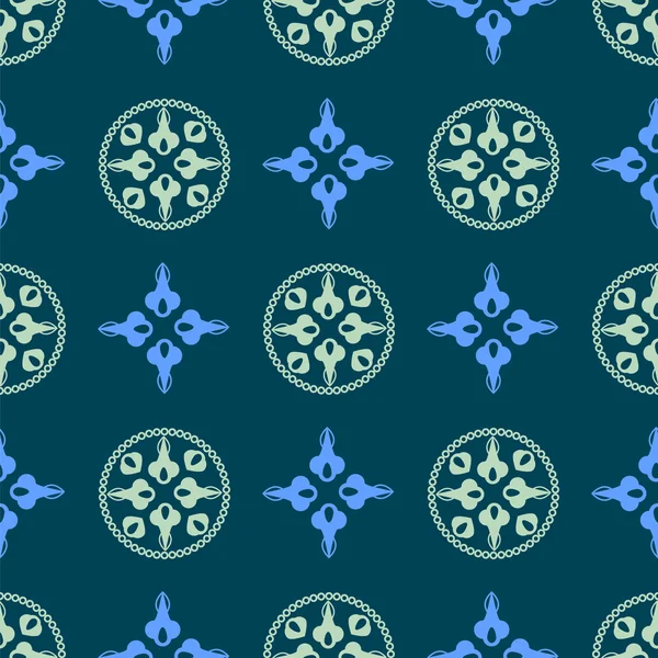 Naadloos geometrisch bloemmotief. — Stockvector