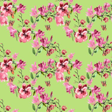 Manolya çiçek deseni