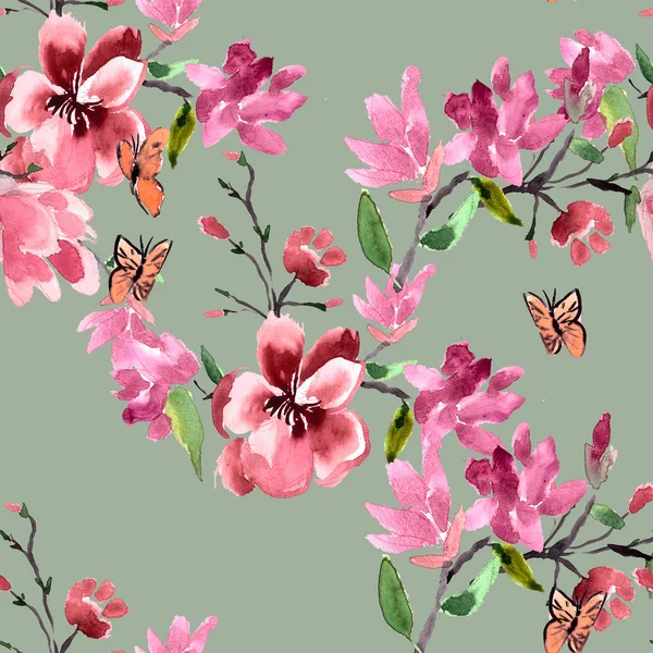 Manolya çiçek deseni