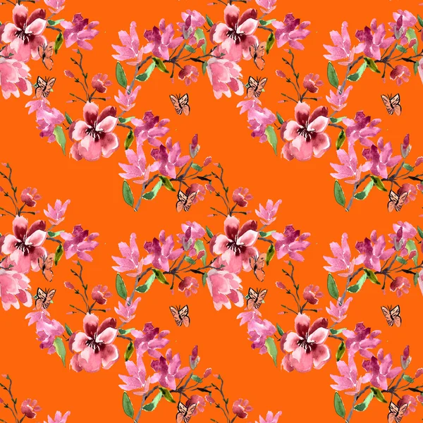 Magnolia flowers Pattern — Stock Photo, Image