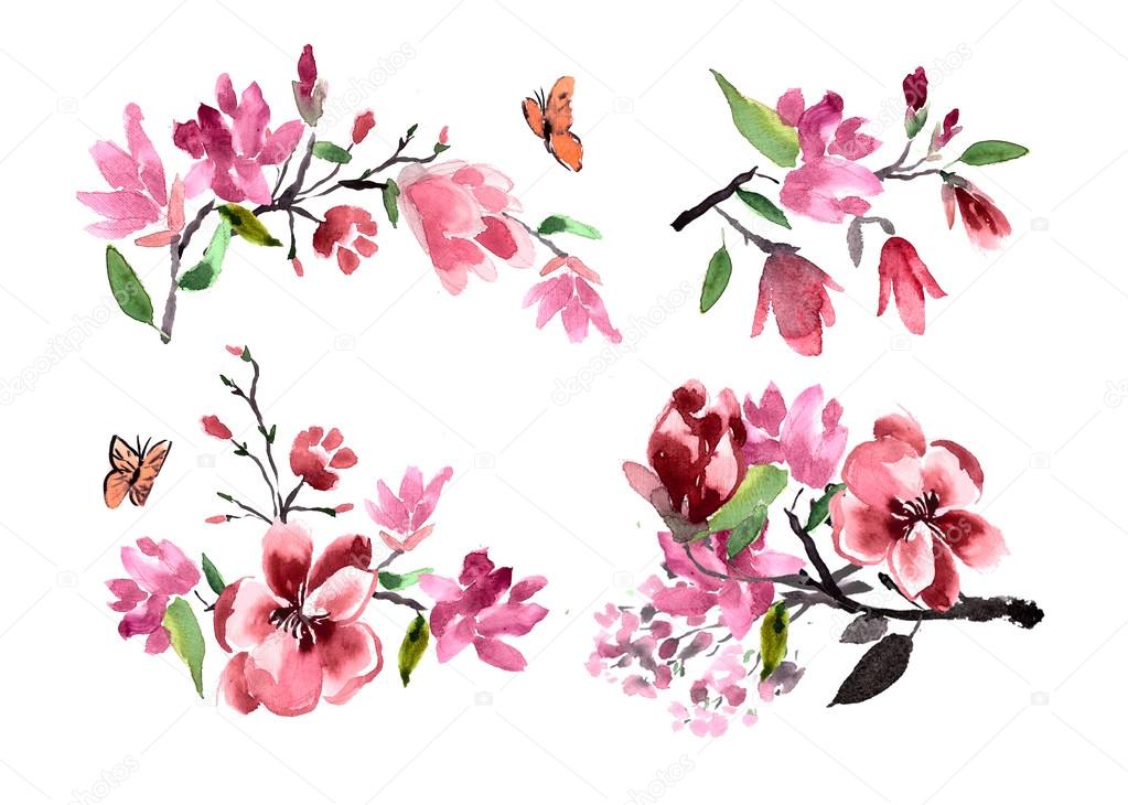 magnolia flowers Pattern