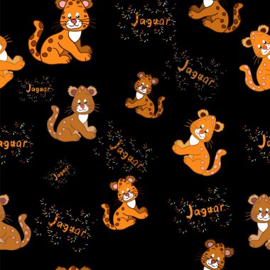 jaguar yavrularını desenle