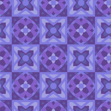 geometrik çiçek desenli