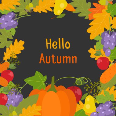 Festive illustration of a Thanksgiving Day greeting