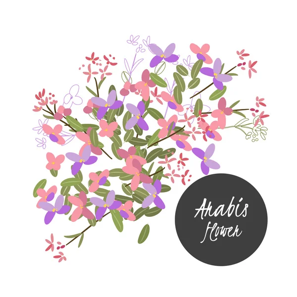 Floral arabis retro vintage fondo — Vector de stock