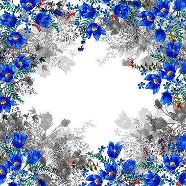 çerçeve çiçek yaz arka plan