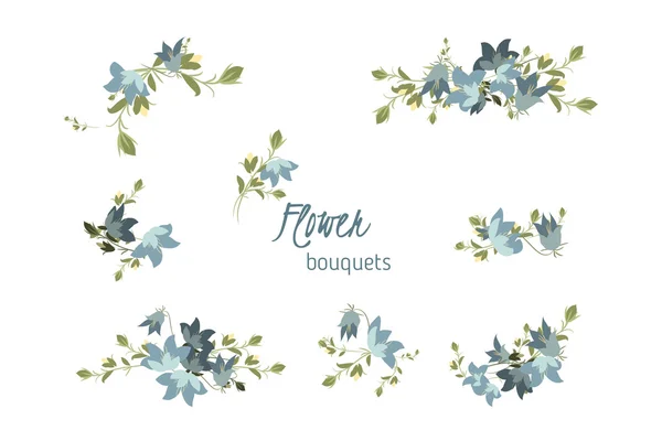 Vintage background with bellflowers — Wektor stockowy