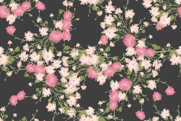 Vintage background with carnations — Stok Vektör