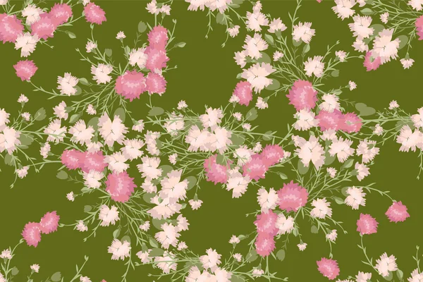 Vintage background with carnations — Wektor stockowy