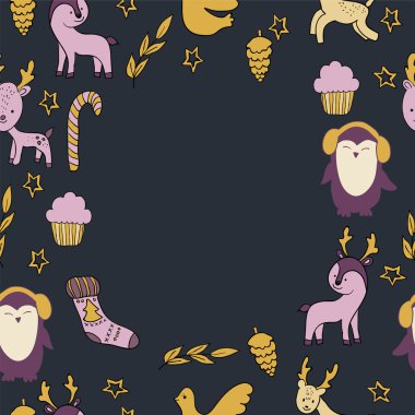 Animals and additional elements.