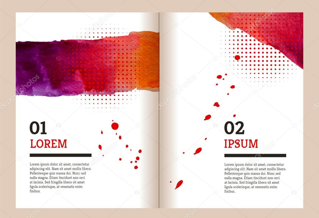 Brochure template with spots