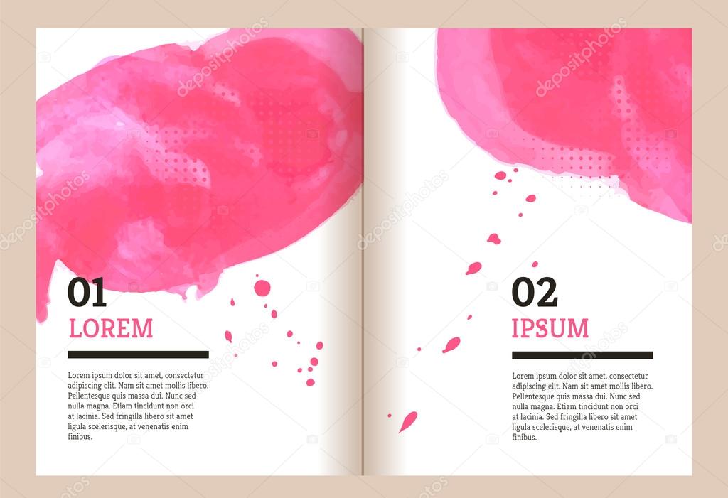 Brochure template with spots