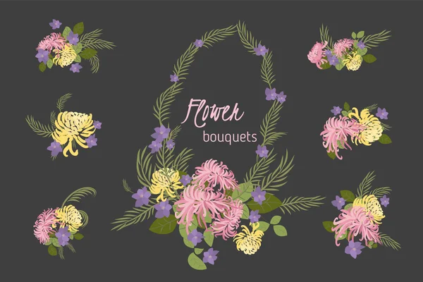 Fondo de crisantemo floral — Vector de stock