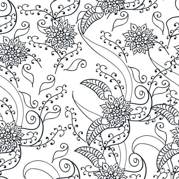 Mehendi naadloze bloemenpatroon — Stockvector