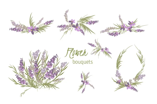 Fondo de lavanda floral — Vector de stock