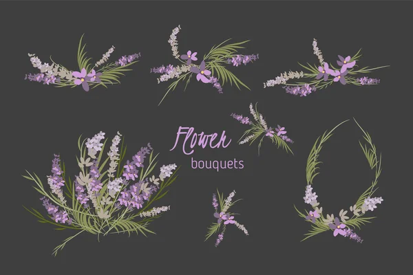 Fondo de lavanda floral — Vector de stock