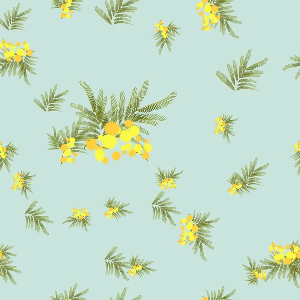 Blommig mimosa bakgrund — Stock vektor