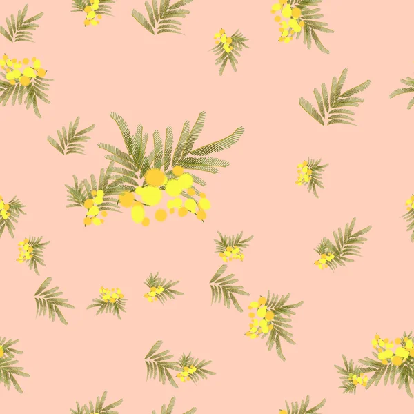 Floral mimosa background — Stock Vector