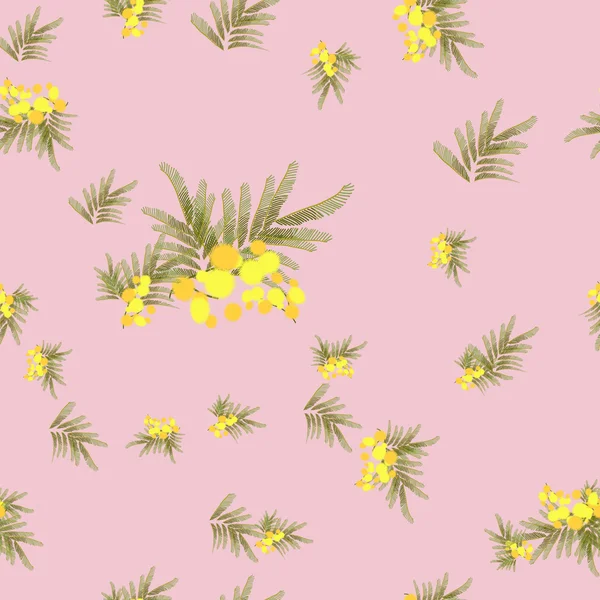 Fundo mimosa floral — Vetor de Stock