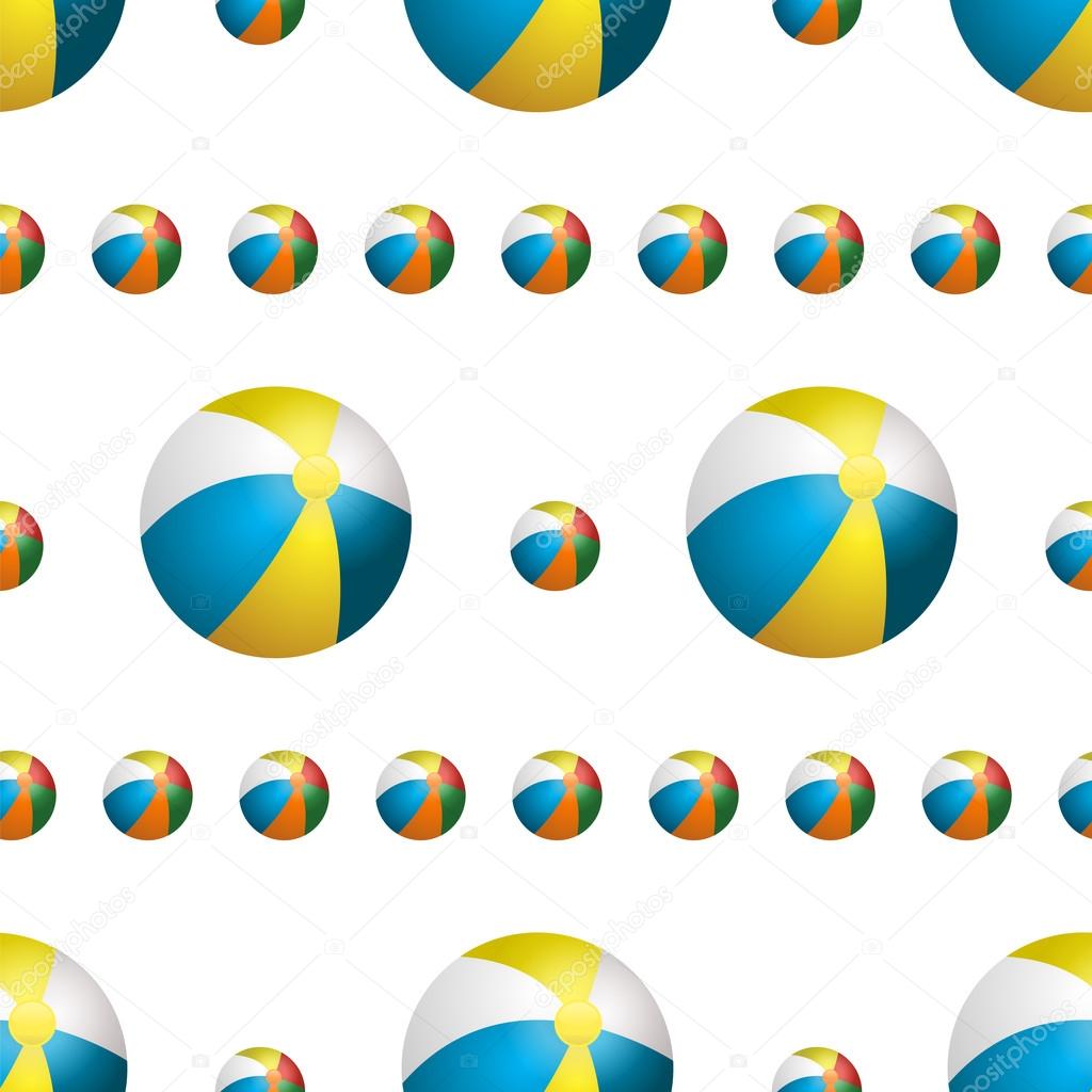 Background with colorful beach balls