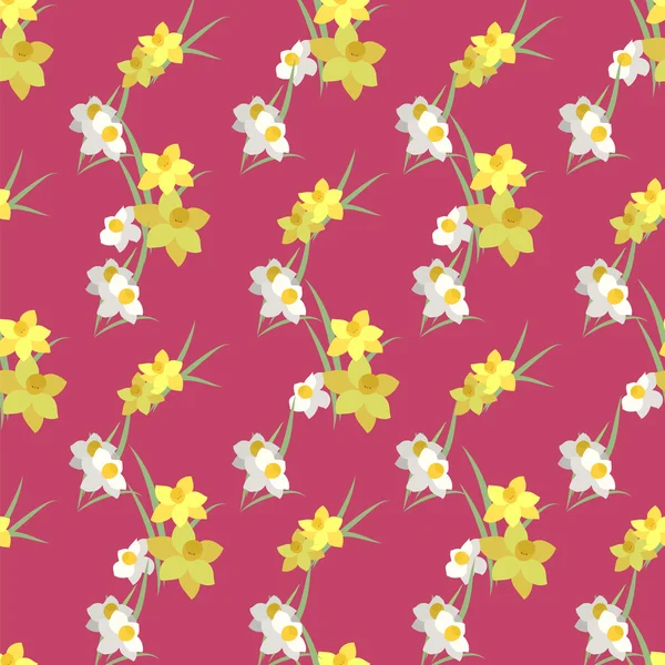 Narciso fondo vintage — Vector de stock