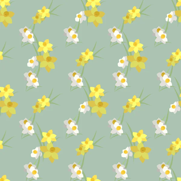 Narciso fondo vintage — Vector de stock