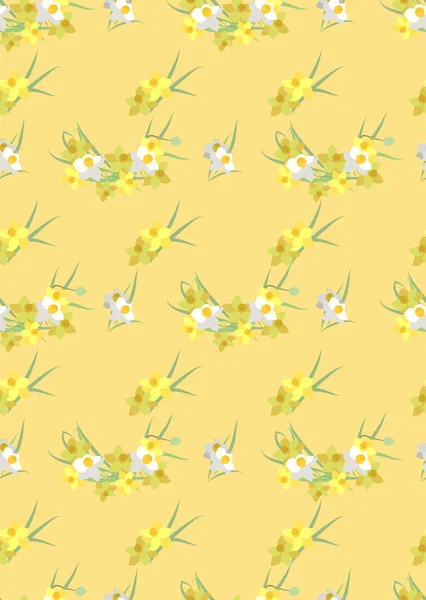 Narciso fondo vintage — Vector de stock