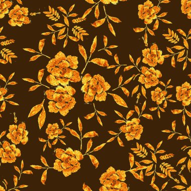 Golden Rose çiçek çizilmiş