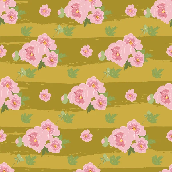 Pivoine florale à rayures colorées — Image vectorielle