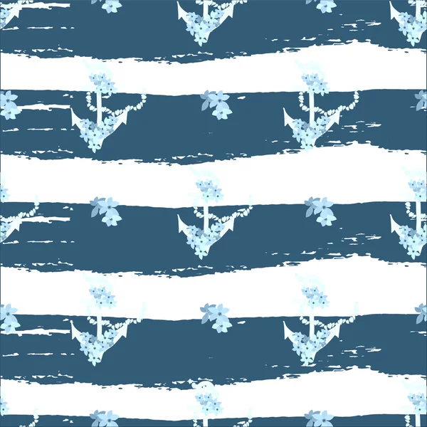 Clematis floral motif rétro — Image vectorielle