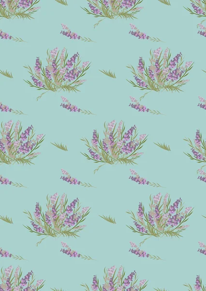 Квітковий лавандовий ретро візерунок — стоковий вектор
