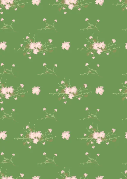 Clavel floral patrón retro — Vector de stock