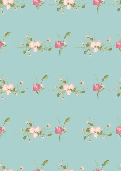 Oeillet floral motif rétro — Image vectorielle