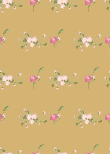 Clavel floral patrón retro — Archivo Imágenes Vectoriales