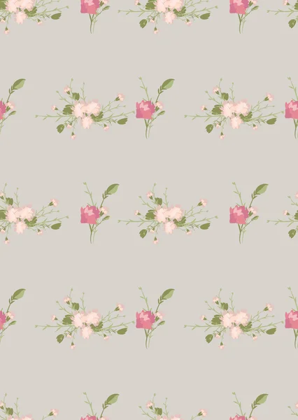 Oeillet floral motif rétro — Image vectorielle