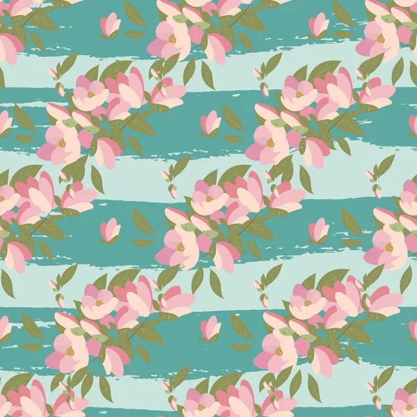 Magnolia textura retro con rayas — Vector de stock