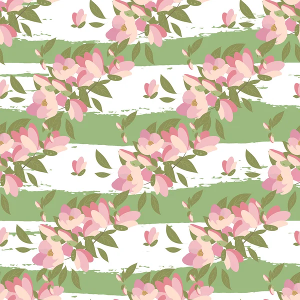 Texture rétro Magnolia à rayures — Image vectorielle