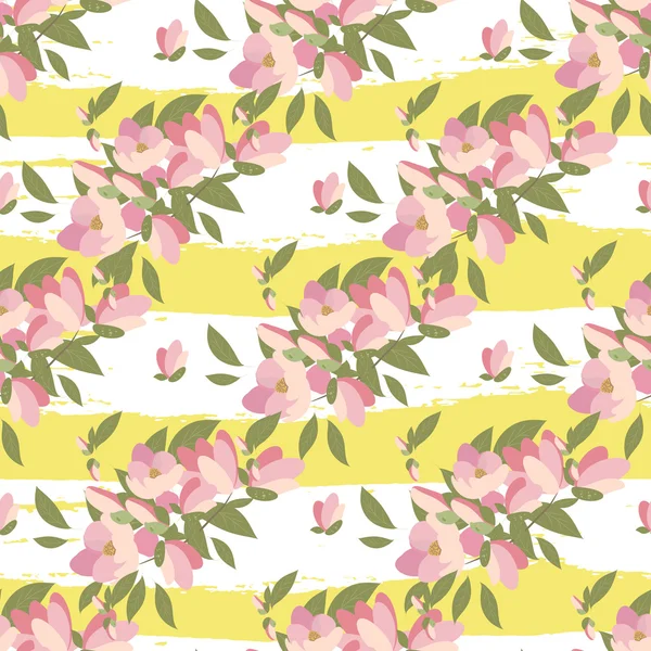 Magnolia textura retro con rayas — Vector de stock