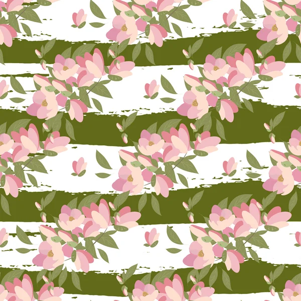 Magnolia textura retro con rayas — Vector de stock