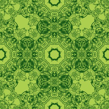 Dairesel mandala desen süsleme  