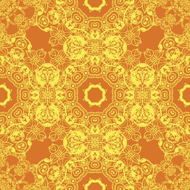 Dairesel mandala desen süsleme  