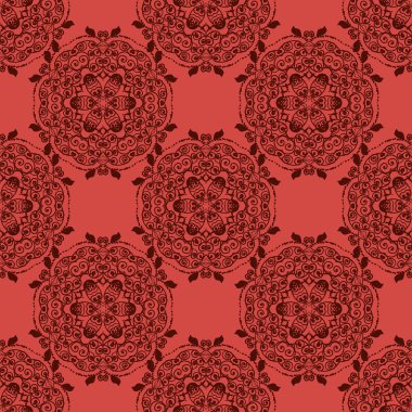 Dairesel mandala desen süsleme  