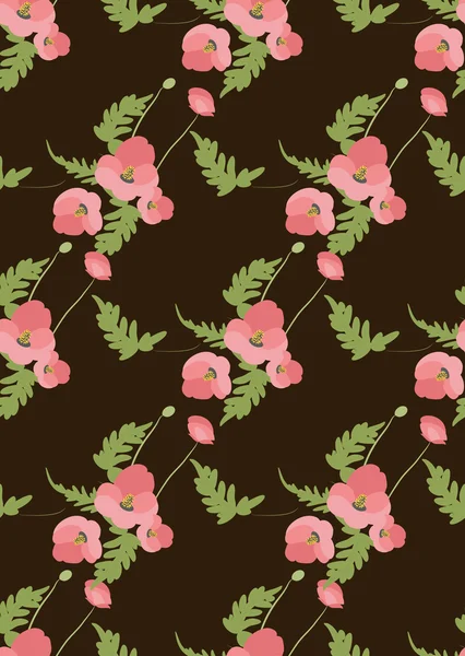 Kleurrijke bloemen papavers — Stockvector